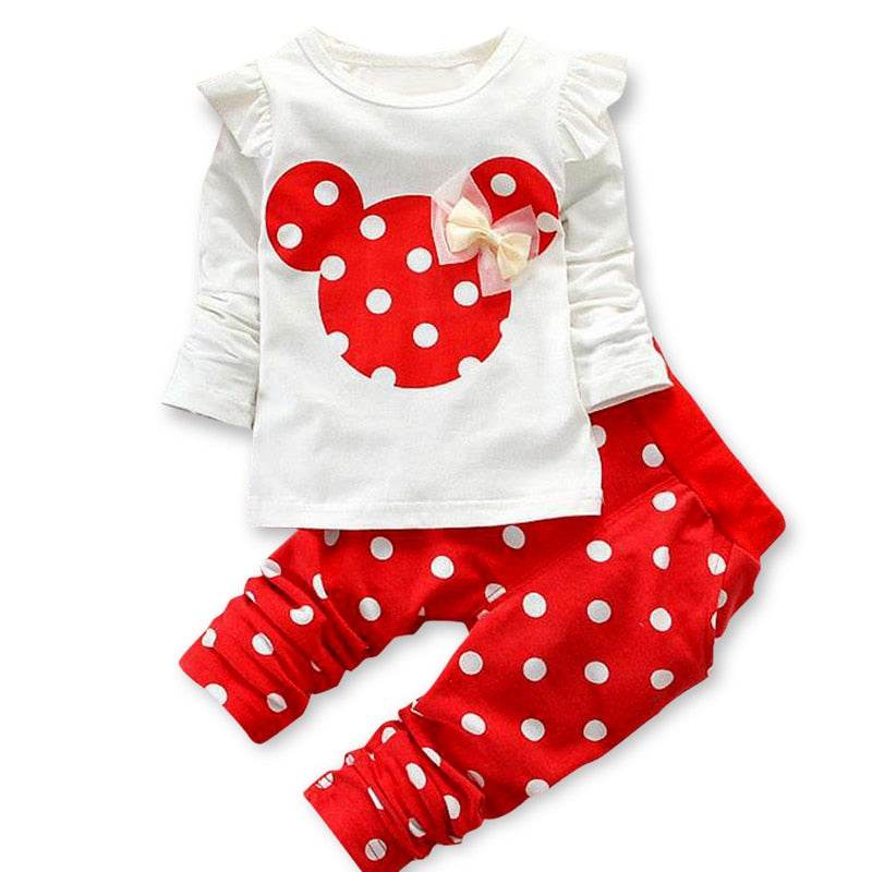 Minnie Mouse Long Sleeve Set for Girls - Cute & Cozy Disney Outfit - Boys & Bows