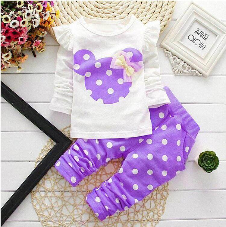 Minnie Mouse Long Sleeve Set for Girls - Cute & Cozy Disney Outfit - Boys & Bows