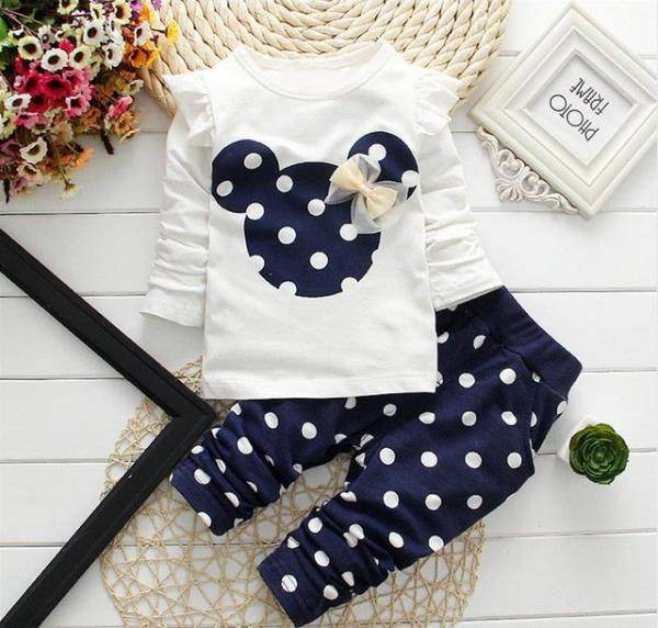 Minnie Mouse Long Sleeve Set for Girls - Cute & Cozy Disney Outfit - Boys & Bows
