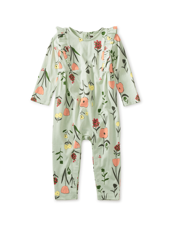 Earthy Tones Floral Jumper for Kids - Adorable Ruffles & Long Sleeves - Boys & Bows